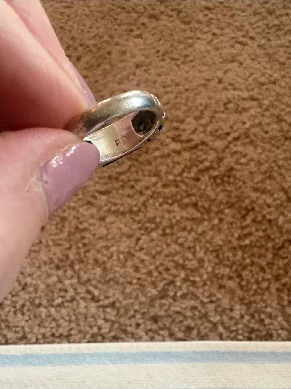 2 Black Onyx Style Silver Rings - Black, Unbranded (see all pictures)